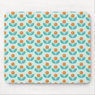 Skandinavische Art-geometrisches orange Muster Mousepad