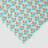 Skandinavische Art-geometrisches orange Muster Seidenpapier (Ausschnitt)