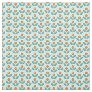 Skandinavische Art-geometrisches orange Muster Stoff