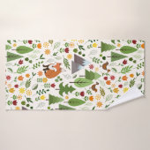 Skandinavische Art-Illustrationen auf Crm großes Badehandtuch (Badehandtuch)