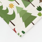 Skandinavische Art-Illustrationen auf Sahnemuster Fleecedecke (Ecke)