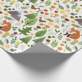 Skandinavische Art-Illustrationen auf Sahnemuster Geschenkpapier (Ecke)