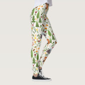 Skandinavische Art-Illustrationen auf Sahnemuster Leggings (Rechts)