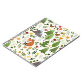 Skandinavische Art-Illustrationen auf Sahnemuster Notizblock (Linke Seite)