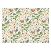 Skandinavische Art-Illustrationen auf Sahnemuster Tischdecke (Vorderseite (Horizontal))