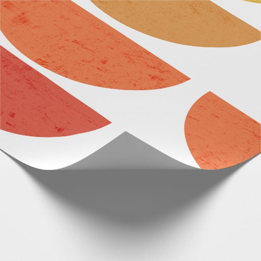 Skandinavische Art Midjahrhundert Sunset Bowls Geschenkpapier (Ecke)