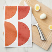 Skandinavische Art Midjahrhundert Sunset Bowls Geschirrtuch (Viertel Falte)