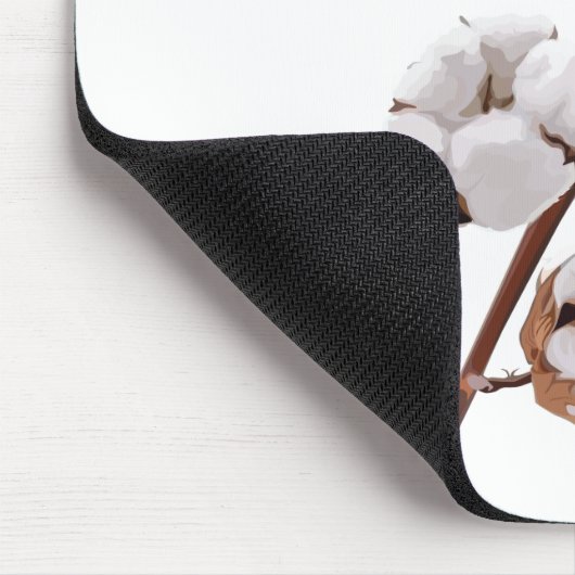 Skandinavische BaumwollBlume Mousepad (Ecke)