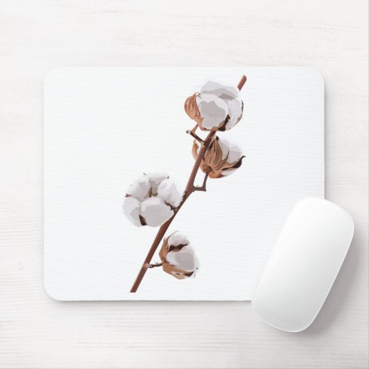 Skandinavische BaumwollBlume Mousepad (Mit Mouse)