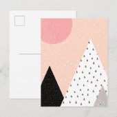 Skandinavische Bergspitze Postkarte (Vorne/Hinten)