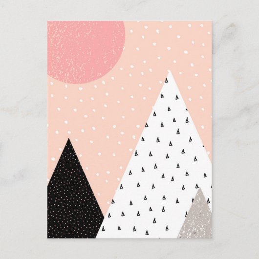 Skandinavische Bergspitze Postkarte (Vorderseite)