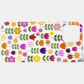 Skandinavische Blume Großes Muster Case-Mate iPhone Hülle (Rückseite (Horizontal))