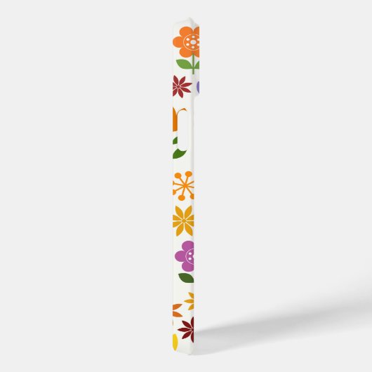 Skandinavische Blume Großes Muster Case-Mate iPhone Hülle (Rückseite / Rechts)