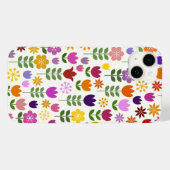 Skandinavische Blume Großes Muster Case-Mate iPhone Hülle (Rückseite (Horizontal))