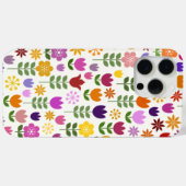 Skandinavische Blume Großes Muster Case-Mate iPhone Hülle (Rückseite (Horizontal))
