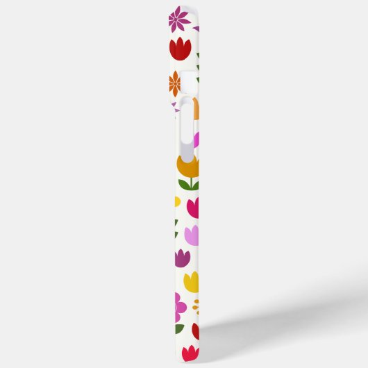 Skandinavische Blume Großes Muster Case-Mate iPhone Hülle (Rückseite / Links)