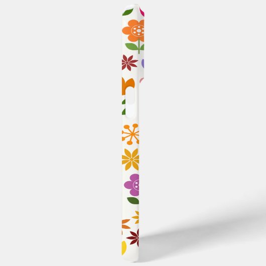 Skandinavische Blume Großes Muster Case-Mate iPhone Hülle (Rückseite / Rechts)