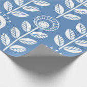 Skandinavische Blume im Volksstil - nahtlos blühen Geschenkpapier (Ecke)