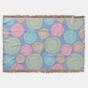 Skandinavische Blume Mandalas Muster 1 Decke
