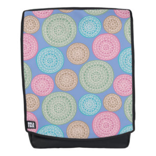 Skandinavische Blume Mandalas Muster 1 Rucksack