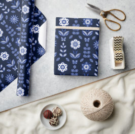 Skandinavische Blume Schmetterlinge Umschlagpapier Geschenkpapier