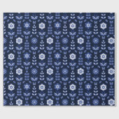 Skandinavische Blume Schmetterlinge Umschlagpapier Geschenkpapier (Flach)