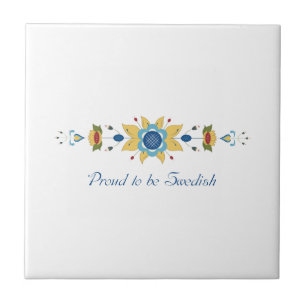 skandinavische Blumengrenze Fliese