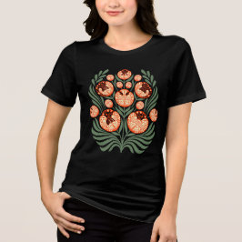 Skandinavische Blütenblüte Tri-Blend Shirt