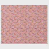 Skandinavische Bugs Beetles Childish Muster Geschenkpapier (Flach)
