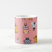 Skandinavische Bugs Beetles Childish Muster Kaffeetasse (Mittel)
