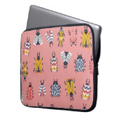 Skandinavische Bugs Beetles Childish Muster Laptopschutzhülle (Vorderseite Links)