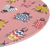 Skandinavische Bugs Beetles Childish Muster Schneidebrett (Ecke)
