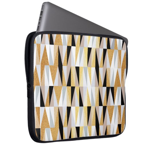 skandinavische Design Dreiecke nahtlos Muster vin Laptopschutzhülle (Vorne Rechts)