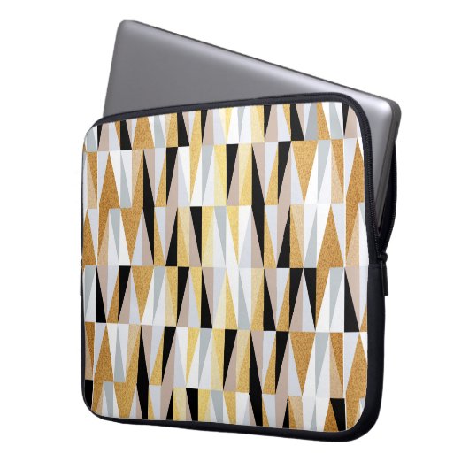 skandinavische Design Dreiecke nahtlos Muster vin Laptopschutzhülle (Vorderseite Links)