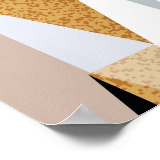 skandinavische Design Dreiecke nahtlos Muster vin Poster (Ecke)