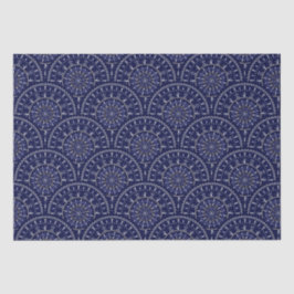 Skandinavische Ditsy Winter Navy & Gold Art Deco Seidenpapier