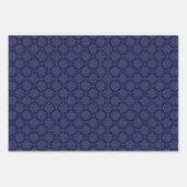 Skandinavische Ditsy Winter Navy & Gold Diamant Ti Geschenkpapier Set (Vorderseite 3)