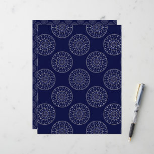 Skandinavische Ditsy Winter Navy & Gold Polka Dots