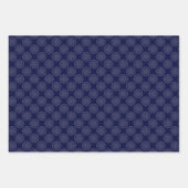 Skandinavische Ditsy Winter Navy & Gold Polka Dots Geschenkpapier Set (Vorderseite 3)