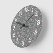 skandinavische Dreiecke Runde Wanduhr (Winkel)