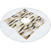 Skandinavische Dreiecke: weihnachtliche Farbmuster Polyester Weihnachtsbaumdecke (Schrägansicht)