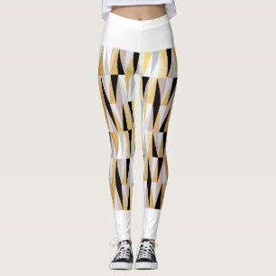 Skandinavische Dreiecke: Weihnachtsfarbenmuster. Leggings