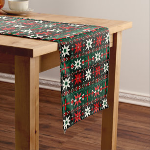 Skandinavische Fair Isle Weihnachtsedition 3 Mittelgroßer Tischläufer