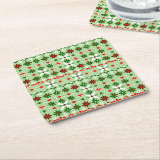 Skandinavische Fair Isle Weihnachtsedition 4 Rechteckiger Pappuntersetzer