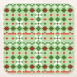 Skandinavische Fair Isle Weihnachtsedition 4 Rechteckiger Pappuntersetzer