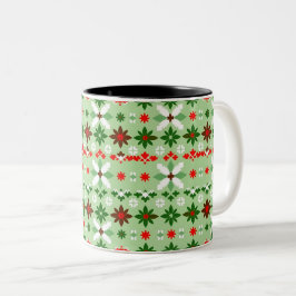 Skandinavische Fair Isle Weihnachtsedition 4 Zweifarbige Tasse