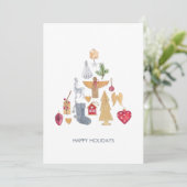 Skandinavische Ferienkarte Feiertagskarte (Stehend Vorderseite)