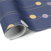 Skandinavische Festlichter Modernes Wrapping Paper Geschenkpapier (Rolleneckpunkt)