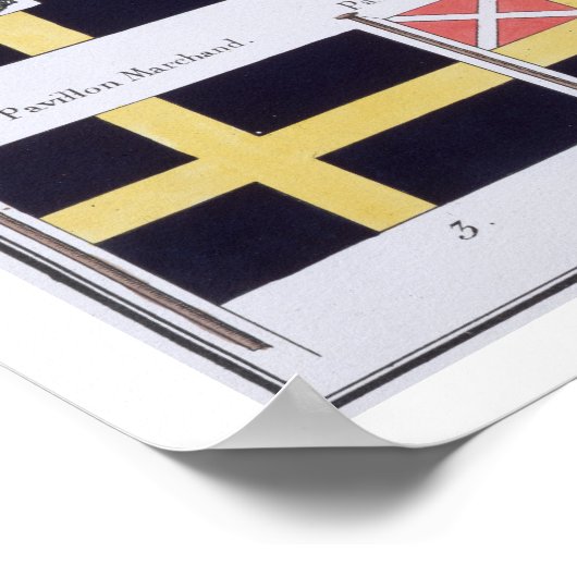 Skandinavische Flaggen, aus einem französischen Bu Poster (Ecke)