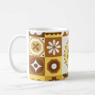 Skandinavische Flora: Abstrakte Vintage Karte. Kaffeetasse